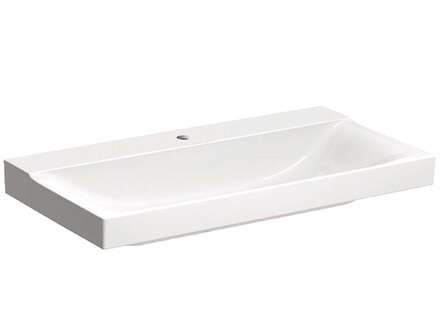 Geberit Xeno 2 - Umyvadlo 90x48 cm, otvor pro baterii, bez přepadu, s KeraTect, bílá 500.531.01.1