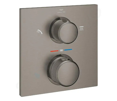 Grohe Allure - Termostatická baterie pod omítku, pro 2 spotřebiče, kartáčovaný Hard Graphite 29181AL2