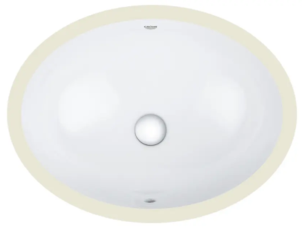 Grohe Bau Ceramic - Umyvadlo zápustné 56x42 cm, s přepadem, alpská bílá 39423000