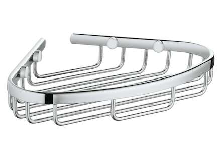 Grohe BauCosmopolitan - Drátěná rohová polička 16x20 cm, chrom 40664001