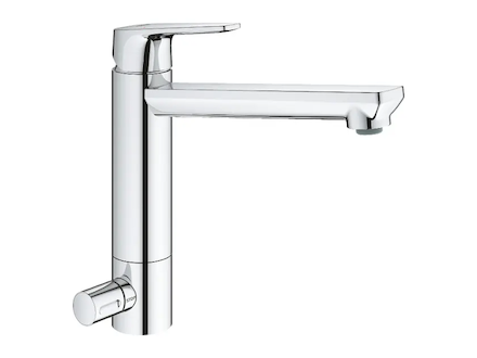 Grohe BauEdge - Dřezová baterie s uzavíracím ventilem, chrom 31696000