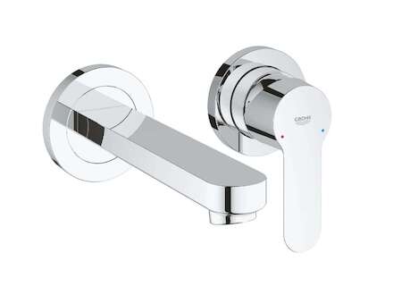 Grohe BauEdge - Umyvadlová baterie, 2-otvorová instalace, s tělesem, chrom 20474000
