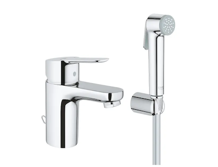 Grohe BauEdge - Umyvadlová baterie s bidetovou sprškou, chrom 23757000