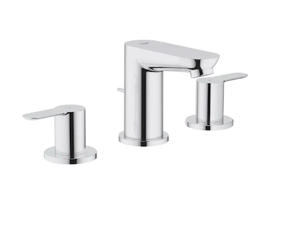 Grohe BauEdge - Umyvadlová baterie s výpustí, 3-otvorová instalace, chrom 20197000