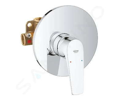 Grohe BauFlow - Sprchová baterie pod omítku, s tělesem, chrom 29112000