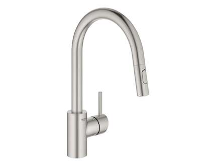 Grohe Concetto - Dřezová baterie s výsuvnou sprškou, supersteel 31483DC2