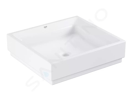 Grohe Cube Ceramic - Umyvadlo bez přepadu, 50x47 cm, PureGuard, alpská bílá 3948100H