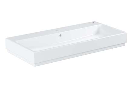 Grohe Cube Ceramic - Umyvadlo s přepadem, 100x49 cm, PureGuard, alpská bílá 3947500H