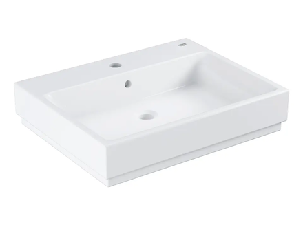 Grohe Cube Ceramic - Umyvadlo s přepadem, 60x49 cm, PureGuard, alpská bílá 3947700H