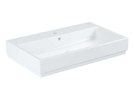Grohe Cube Ceramic - Umyvadlo s přepadem, 80x49 cm, PureGuard, alpská bílá 3947600H
