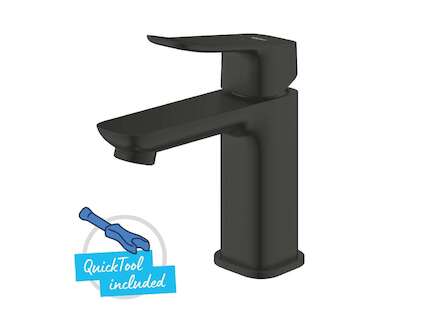 Grohe Dice - Umyvadlová baterie s výpustí Push-Open, studený start, matná černá 1018612430