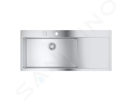 Grohe Dřezy - Dřez K1000 s automatickým odtokem, 116x52 cm, kartáčovaná nerez 31581SD1