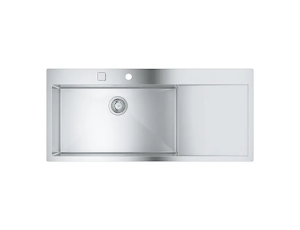 Grohe Dřezy - Dřez K1000 s automatickým odtokem, 116x52 cm, kartáčovaná nerez 31581SD1