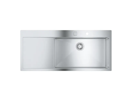 Grohe Dřezy - Dřez K1000 s automatickým odtokem, 116x52 cm, kartáčovaná nerez 31582SD1