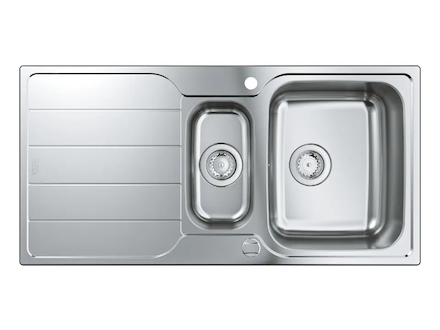 Grohe Dřezy - Dřez K500 s automatickým odtokem, 100x50 cm, kartáčovaná nerez 31572SD1