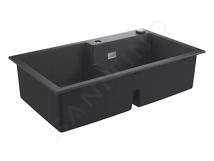 Grohe Dřezy - Kompozitní dřez K500 s automatickým odtokem, 86x50 cm, granitová černá 31649AP0