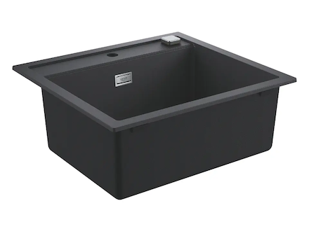 Grohe Dřezy - Kompozitní dřez K700 s automatickým odtokem, 56x51 cm, granitová černá 31651AP0