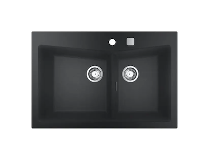 Grohe Dřezy - Kompozitní dřez K700 s odtokem, 84x56 cm, granitová černá 31657AP0