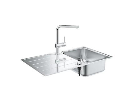Grohe Dřezy - Set dřezu K500 a baterie Minta, kartáčovaná nerez/chrom 31573SD1