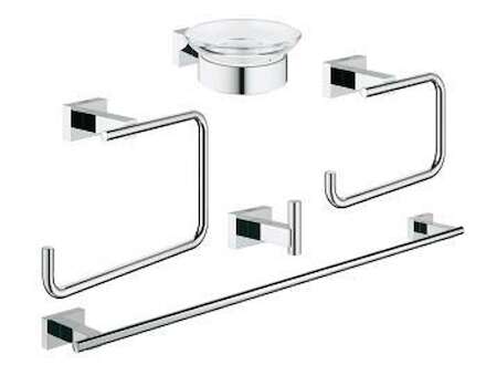 Grohe Essentials Cube - Sada doplňků do koupelny 5 v 1, chrom 40758001