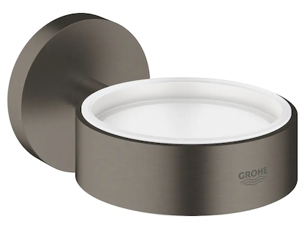 Grohe Essentials - Držák skleničky/mýdelníku, kartáčovaný tmavý grafit 40369AL1
