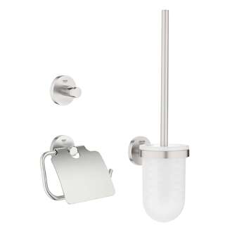 Grohe Essentials - Sada doplňků pro toaletu 3 v 1, supersteel 40407DC1