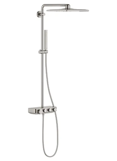 Grohe Euphoria SmartControl - Sprchový set Cube 310 Duo s termostatem, 2 proudy, supersteel 26508DC0