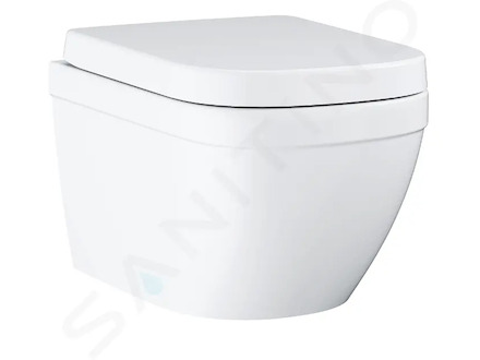 Grohe Euro Ceramic - Závěsné WC se sedátkem softclose, rimless, Triple Vortex, alpská bílá 39693000