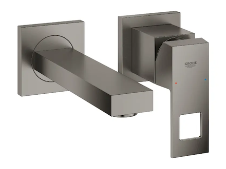 Grohe Eurocube - Umyvadlová baterie pod omítku, 2-otvorová instalace, kartáčovaný Hard Graphite 19895AL0