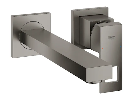 Grohe Eurocube - Umyvadlová baterie pod omítku, 2-otvorová instalace, kartáčovaný Hard Graphite 23447AL0