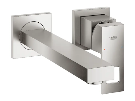 Grohe Eurocube - Umyvadlová baterie pod omítku, 2-otvorová instalace, supersteel 23447DC0