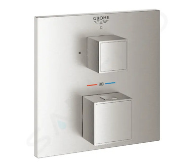 Grohe Grohtherm Cube - Termostatická sprchová baterie pod omítku, supersteel 24153DC0