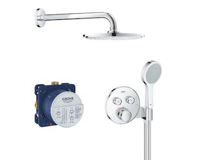 Grohe Grohtherm SmartControl - Sprchový set Perfect s podomítkovým termostatem, 21 cm, chrom 34743000
