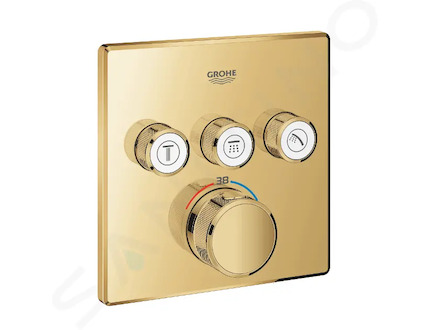 Grohe Grohtherm SmartControl - Termostatická baterie pod omítku, 3 ventily, Cool Sunrise 29126GL0