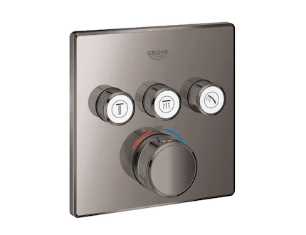 Grohe Grohtherm SmartControl - Termostatická baterie pod omítku, 3 ventily, Hard Graphite 29126A00
