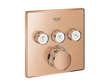 Grohe Grohtherm SmartControl - Termostatická baterie pod omítku, pro 3 spotřebiče, Warm Sunset 29126DA0