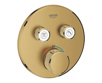 Grohe Grohtherm SmartControl - Termostatická sprchová baterie pod omítku, 2 ventily, kartáčovaný Cool Sunrise 29119GN0