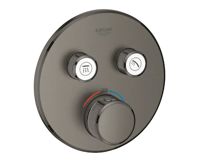 Grohe Grohtherm SmartControl - Termostatická sprchová baterie pod omítku, 2 ventily, kartáčovaný Hard Graphite 29119AL0