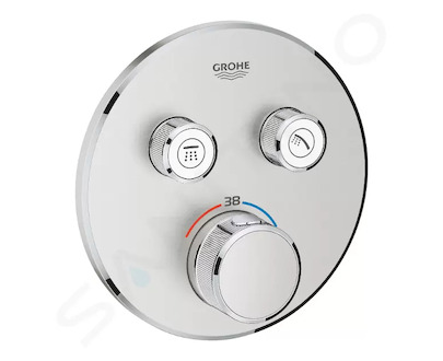 Grohe Grohtherm SmartControl - Termostatická sprchová baterie pod omítku, 2 ventily, supersteel 29119DC0