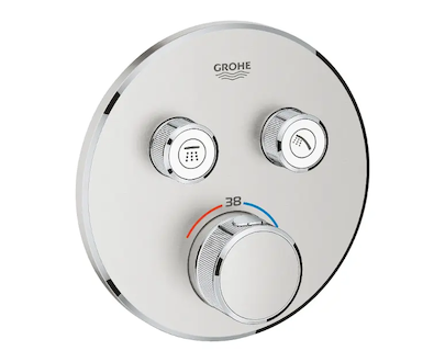 Grohe Grohtherm SmartControl - Termostatická sprchová baterie pod omítku, 2 ventily, supersteel 29119DC0