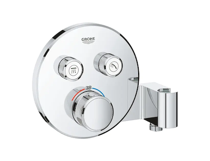 Grohe Grohtherm SmartControl - Termostatická sprchová podomítková baterie, 2 ventily, s držákem na sprchu, chrom 29120000
