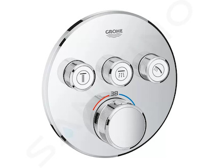 Grohe Grohtherm SmartControl - Termostatická sprchová podomítková baterie, 3 ventily, chrom 29121000