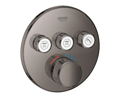Grohe Grohtherm SmartControl - Termostatická sprchová podomítková baterie, 3 ventily, Hard Graphite 29121A00