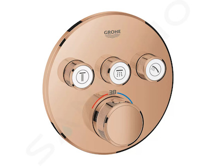 Grohe Grohtherm SmartControl - Termostatická sprchová podomítková baterie, 3 ventily, Warm Sunset 29121DA0