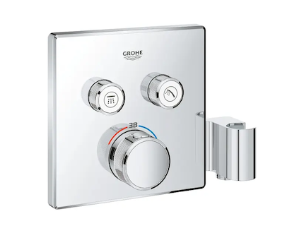Grohe Grohtherm SmartControl - Termostatická vanová baterie pod omítku, se 2 ventily a držákem pro sprchu, chrom 29125000