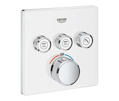 Grohe Grohtherm SmartControl - Termostatická vanová baterie pod omítku se 3 ventily, měsíční bílá 29157LS0