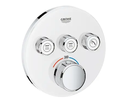 Grohe Grohtherm SmartControl - Termostatická vanová baterie pod omítku se 3 ventily, měsíční bílá 29904LS0