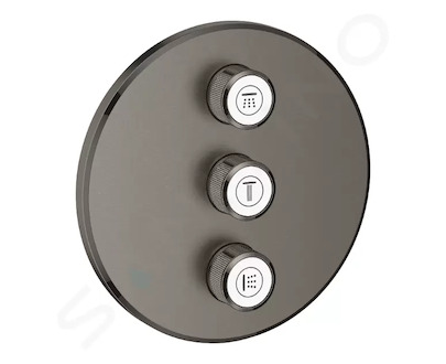 Grohe Grohtherm SmartControl - Třícestný ovladač pod omítku, kartáčovaný Hard Graphite 29122AL0