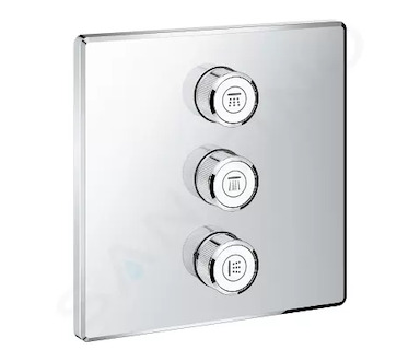 Grohe Grohtherm SmartControl - Ventil pod omítku pro 3 spotřebiče, chrom 29127000