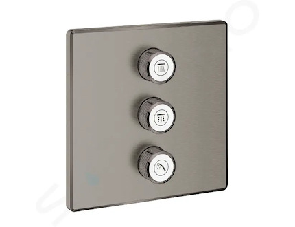 Grohe Grohtherm SmartControl - Ventil pod omítku pro 3 spotřebiče, kartáčovaný Hard Graphite 29127AL0